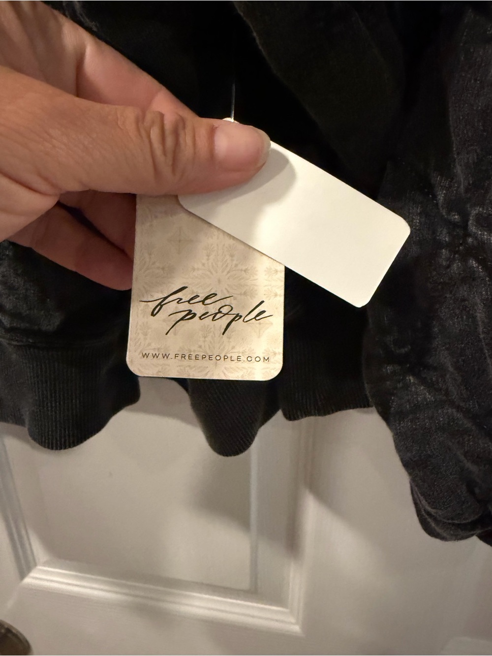 Free People Quilted Hooded Half-Zip Pullover - Charcoal Gray - Picture 2 of 5